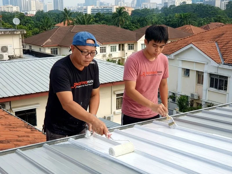 Roof Coating & Painting Puchong work example 2